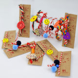 Комплект 12 бр. пъстри мартеници за ръка "Весело настроение"