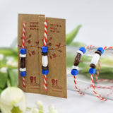 Комплект мартеници за ръка със сини мъниста - 2 бр.