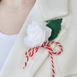 Мартеница брошка с българска роза