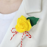 Мартеница брошка с българска роза