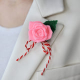 Мартеница брошка с българска роза