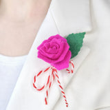 Мартеница брошка с българска роза