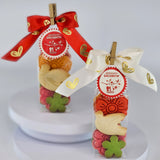 Пакет ръчно приготвени бисквити „Цветна градина с птиче“ - 6 бр.