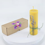 Восъчна свещ с украса лавандула