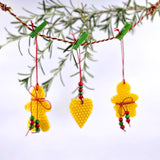 Гирлянда с восъчни висулки за елха - момче, момиче и сърце