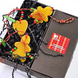 Гирлянда с восъчни висулки за елха - момче, момиче и сърце