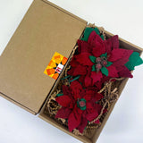 Комплект коледни звезди в бордо