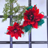 Комплект коледни звезди в червено