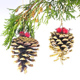 Висулка златна шишарка - 2 бр.